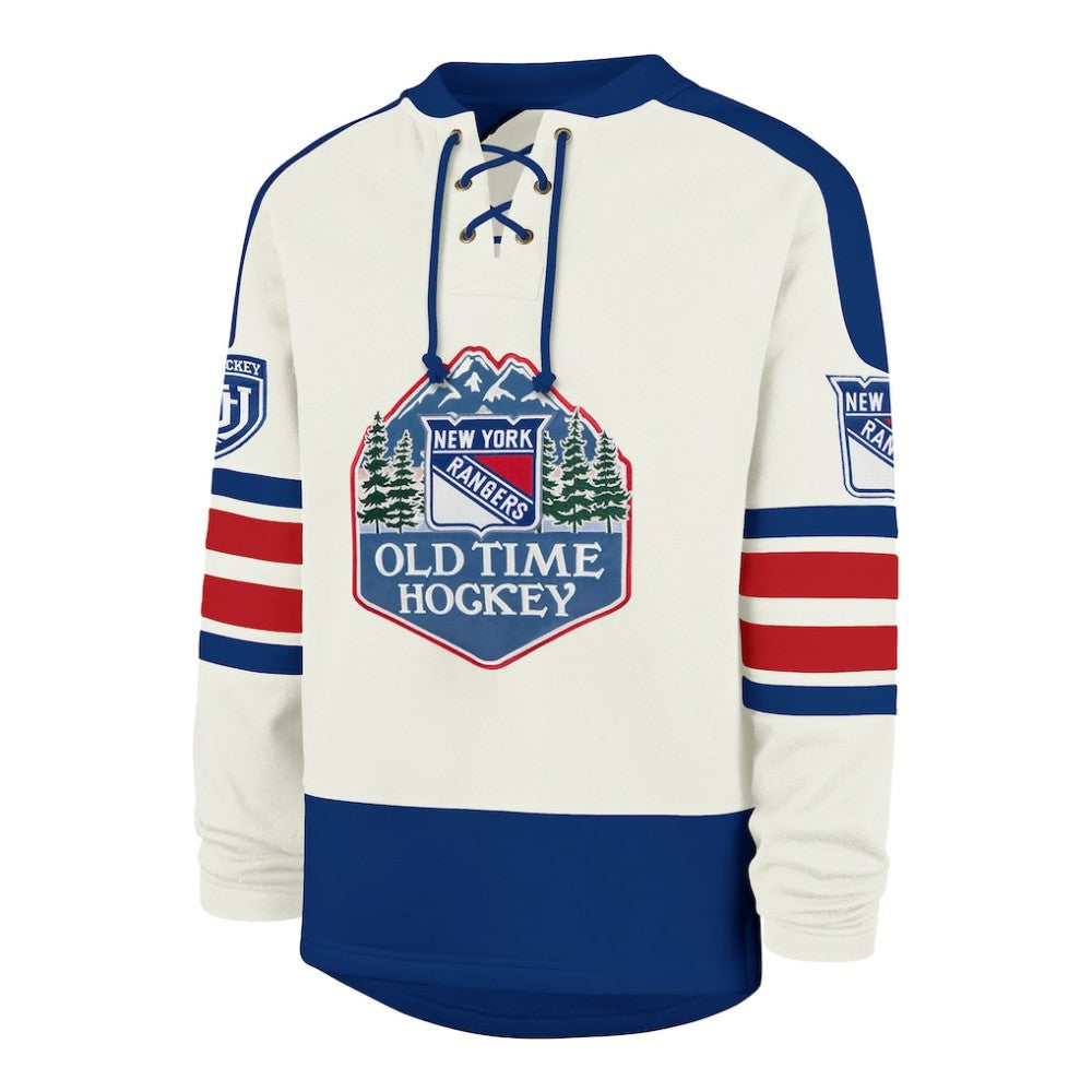 New York Rangers '47 Pond Hockey Trio Eternal Lacer Sweatshirt - Cream - NHL 203760203
