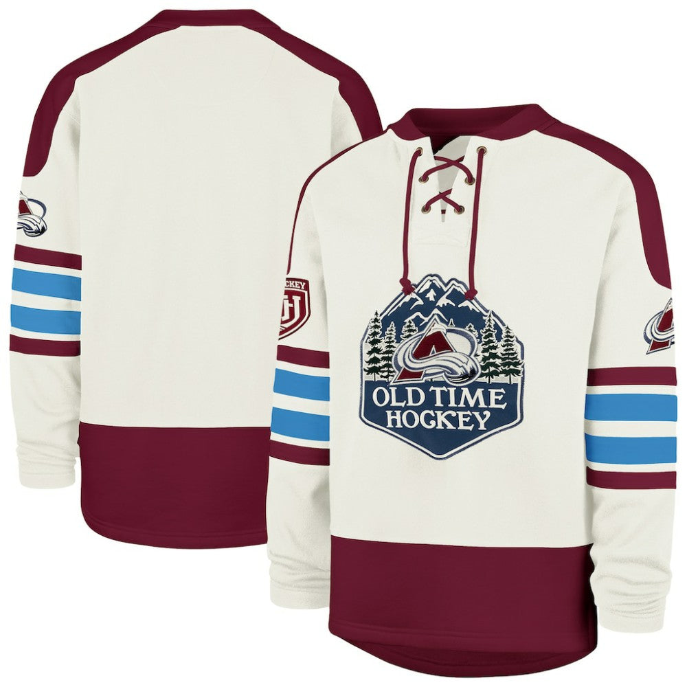 Colorado Avalanche '47 Pond Hockey Trio Eternal Lacer Sweatshirt - Cream - NHL 203760204