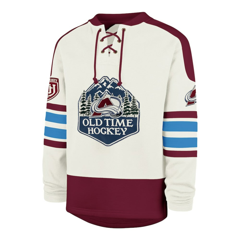 Colorado Avalanche '47 Pond Hockey Trio Eternal Lacer Sweatshirt - Cream - NHL 203760204
