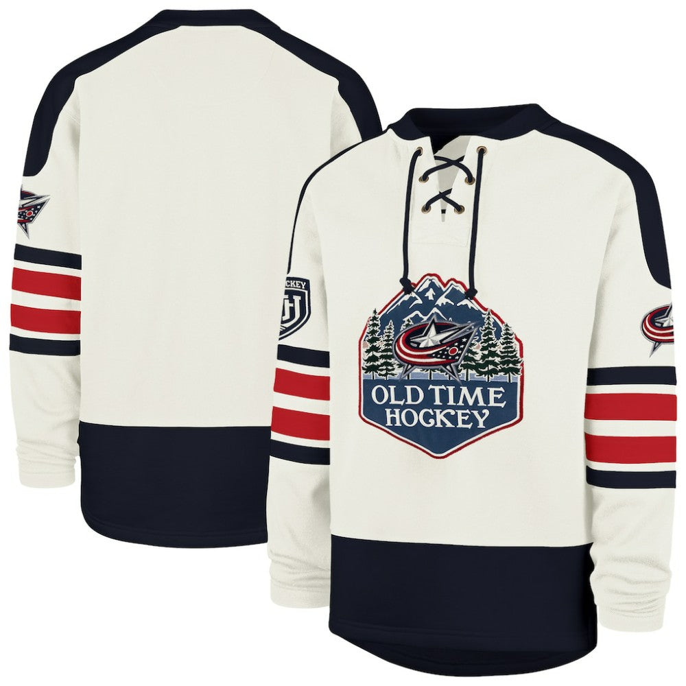 Columbus Blue Jackets '47 Pond Hockey Trio Eternal Lacer Sweatshirt - Cream - NHL 203760206