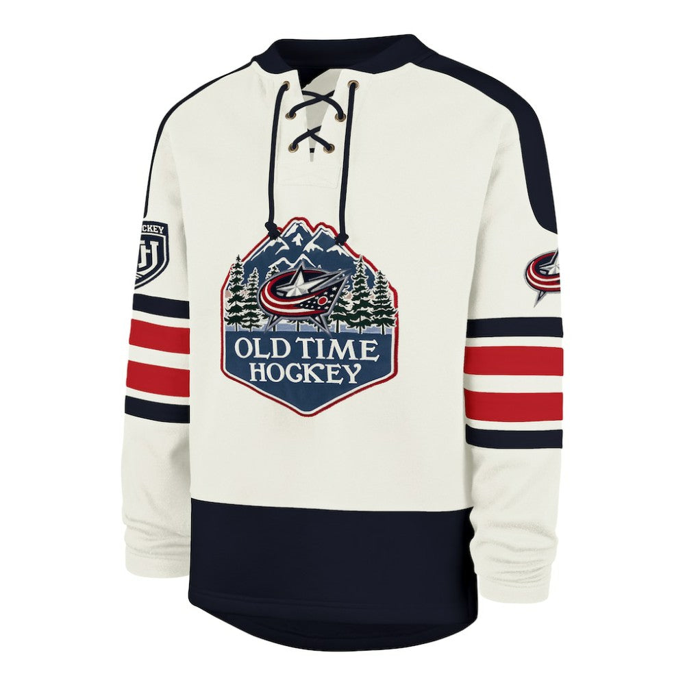 Columbus Blue Jackets '47 Pond Hockey Trio Eternal Lacer Sweatshirt - Cream - NHL 203760206