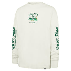 Atlanta Braves '47 Quiet Please Foundation Long Sleeve T-Shirt - Cream - 47 brand Online