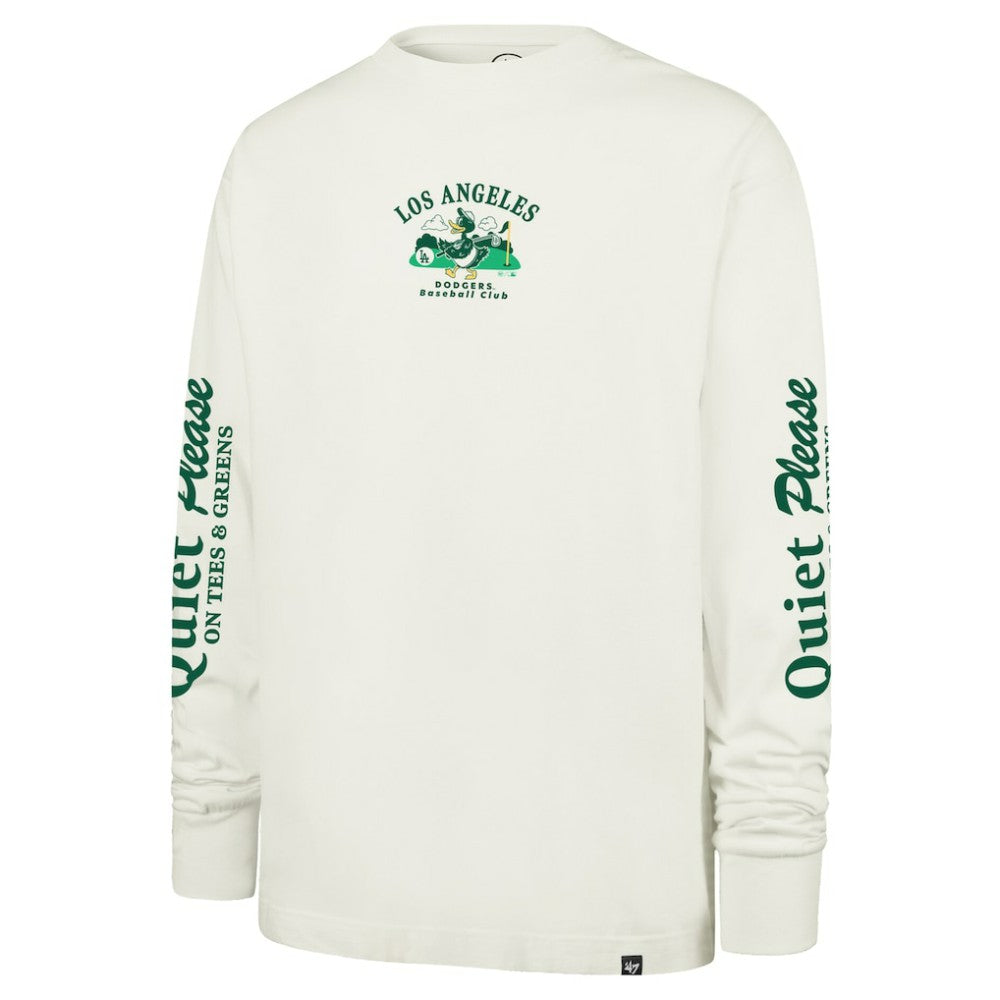Los Angeles Dodgers '47 Quiet Please Foundation Long Sleeve T-Shirt - Cream - 47 brand Discount