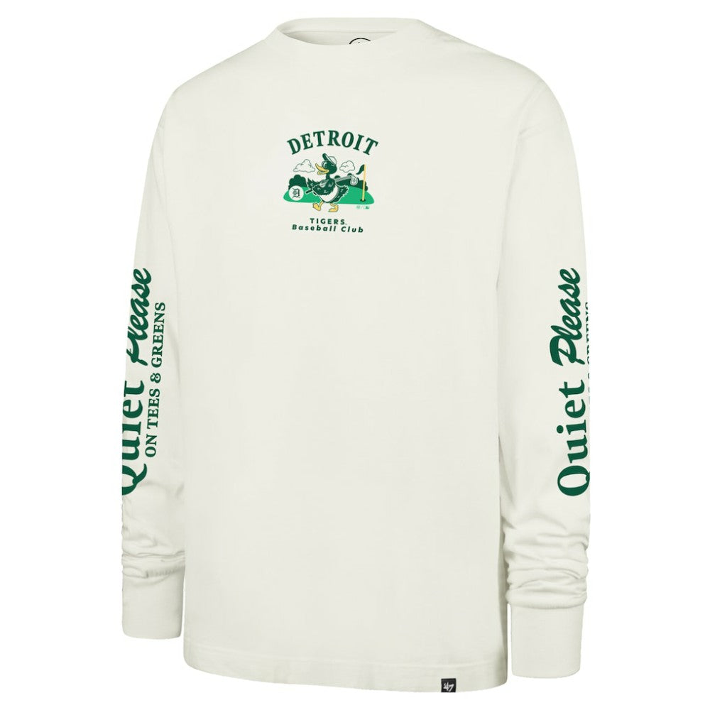 Detroit Tigers '47 Quiet Please Foundation Long Sleeve T-Shirt - Cream - 47 brand on Sale