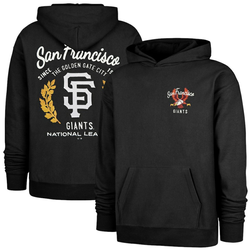San Francisco Giants '47 Souvenir Laurels Foundation Hoodie - Black - 47 brand on Sale
