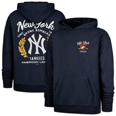 New York Yankees '47 Souvenir Laurels Foundation Hoodie - Navy - 47 brand on Sale