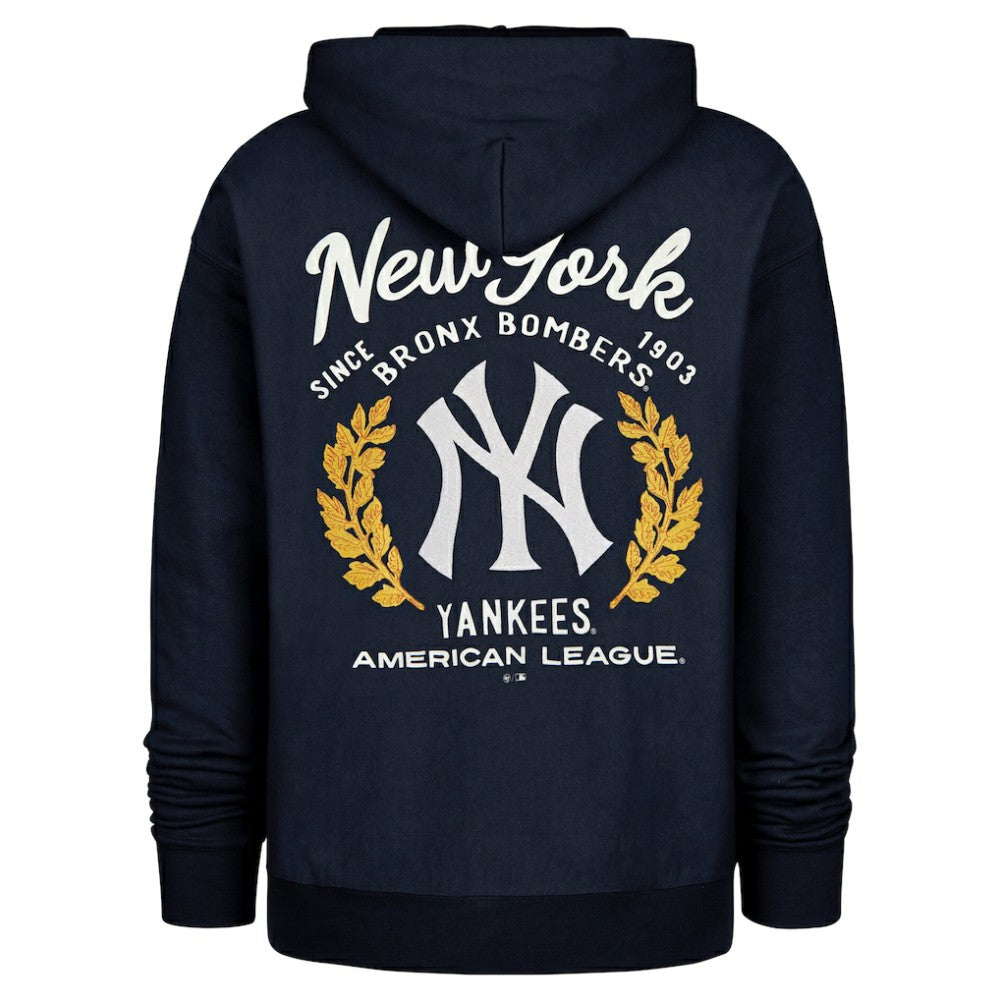New York Yankees '47 Souvenir Laurels Foundation Hoodie - Navy - 47 brand on Sale