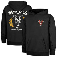 New York Mets '47 Souvenir Laurels Foundation Hoodie - Black - 47 brand Lifestyle