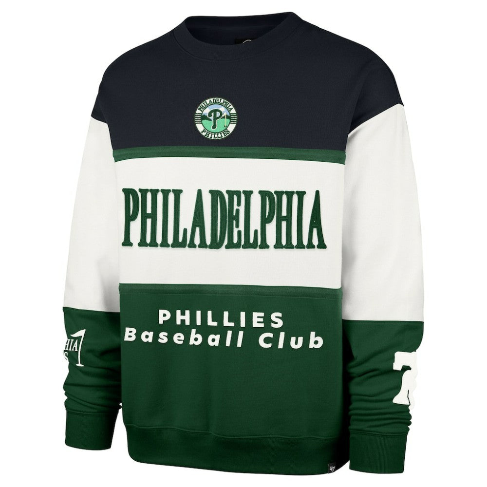 Philadelphia Phillies '47 Tee Up Maximalist Fleece Sweatshirt - Green - 47 brand Lifestyle