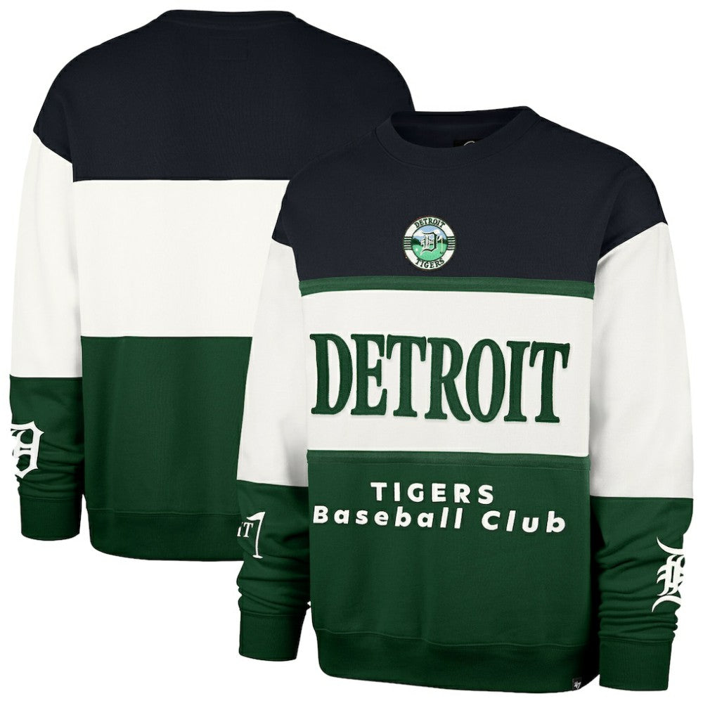 Detroit Tigers '47 Tee Up Maximalist Fleece Sweatshirt - Green - 47 brand Discount