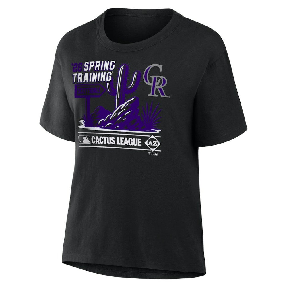 Colorado Rockies Women's 2026 Spring Training Cactus League Hometown Special T-Shirt - Black - MLB on Sale