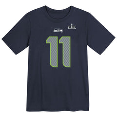 Nike Jaxon Smith-Njigba Seattle Seahawks Preschool Super Bowl LX Patch Name & Number T-Shirt College Navy
