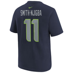 Nike Jaxon Smith-Njigba Seattle Seahawks Youth Super Bowl LX Patch Name & Number T-Shirt College Navy