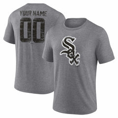 Chicago White Sox Heritage Personalized Any Name & Number Tri-Blend T-Shirt - Gray - MLB Lifestyle