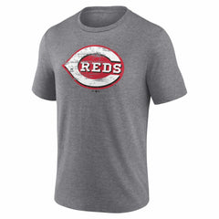 Cincinnati Reds Heritage Personalized Any Name & Number Tri-Blend T-Shirt - Gray - MLB Online