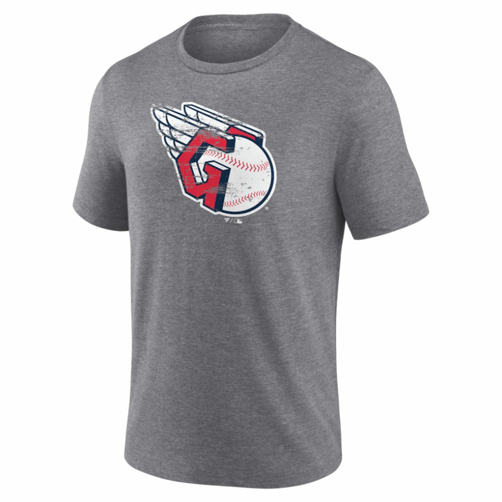 Cleveland Guardians Heritage Personalized Any Name & Number Tri-Blend T-Shirt - Gray - MLB Discount