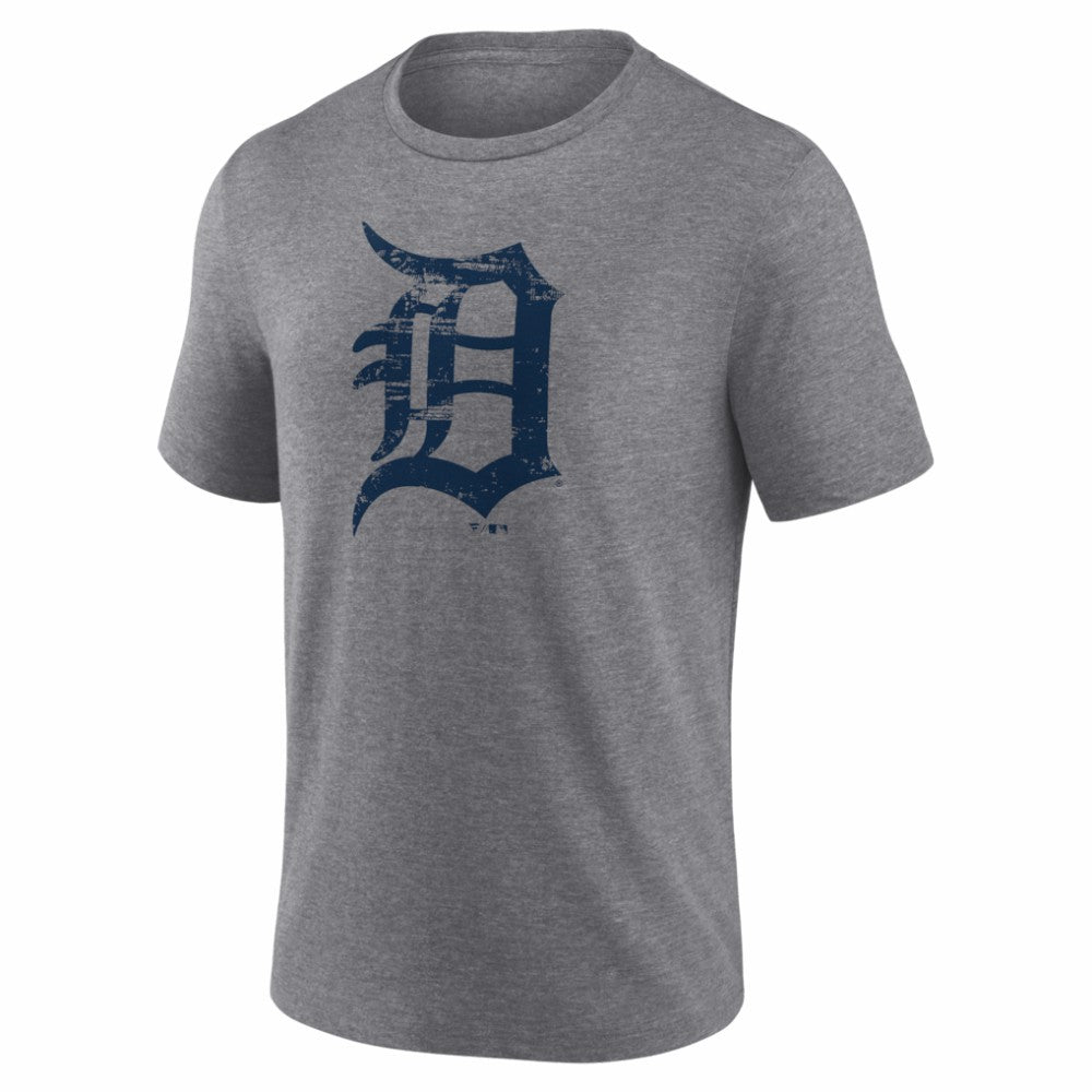 Detroit Tigers Heritage Personalized Any Name & Number Tri-Blend T-Shirt - Gray - MLB Online