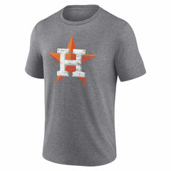 Houston Astros Heritage Personalized Any Name & Number Tri-Blend T-Shirt - Gray - MLB Lifestyle