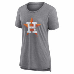 Houston Astros Women's Heritage Personalized Any Name & Number Tri-Blend T-Shirt - Gray - MLB Online