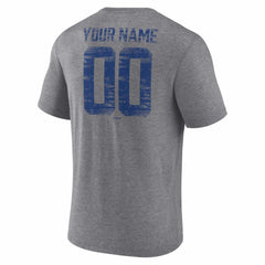 Kansas City Royals Heritage Personalized Any Name & Number Tri-Blend T-Shirt - Gray - MLB Sale