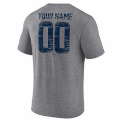 Minnesota Twins Heritage Personalized Any Name & Number Tri-Blend T-Shirt - Gray - MLB Discount