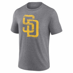 San Diego Padres Heritage Personalized Any Name & Number Tri-Blend T-Shirt - Gray - MLB on Sale