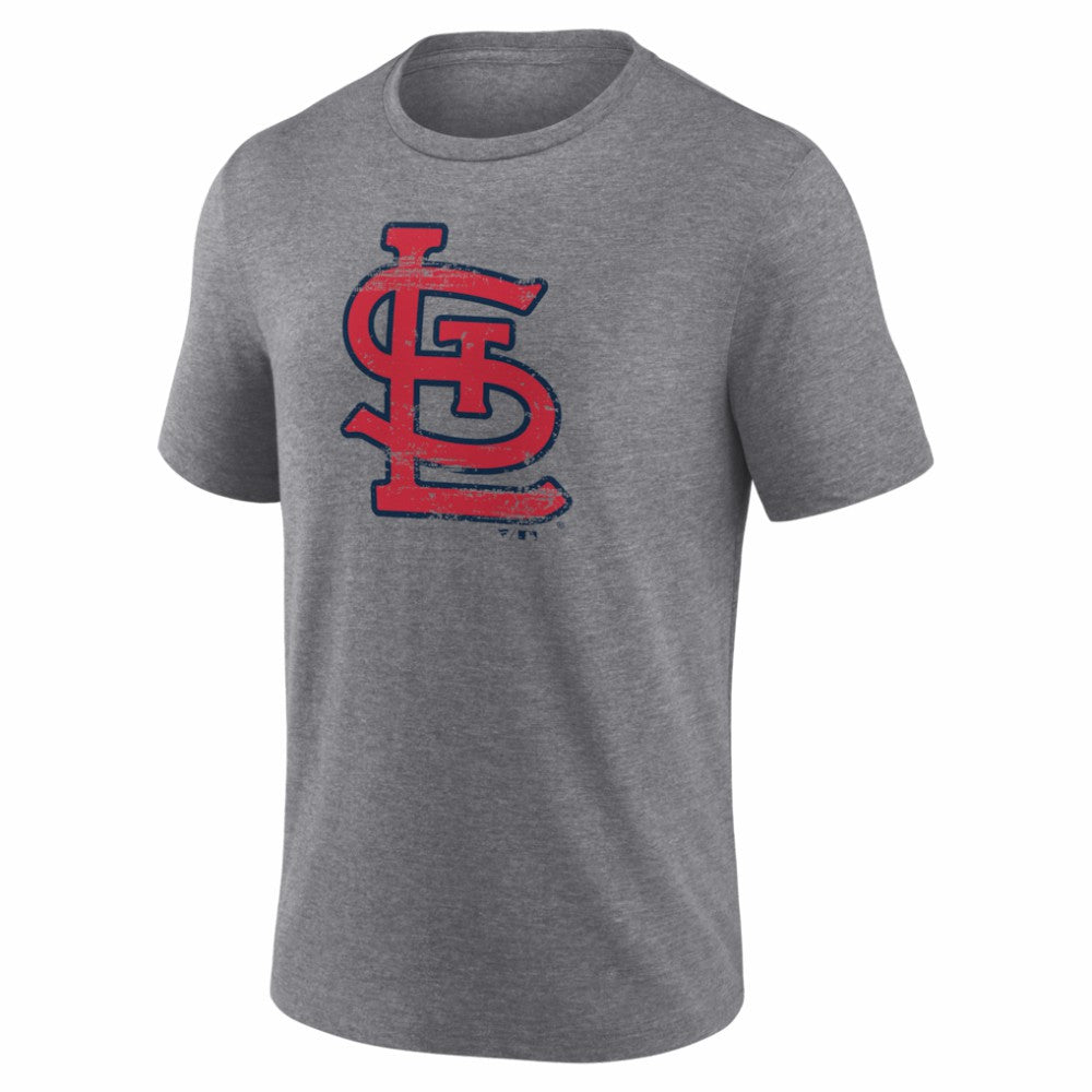 St. Louis Cardinals Heritage Personalized Any Name & Number Tri-Blend T-Shirt - Gray - MLB Online