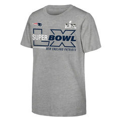 Fanatics New England Patriots Youth Super Bowl LX Roster T-Shirt Heather Gray