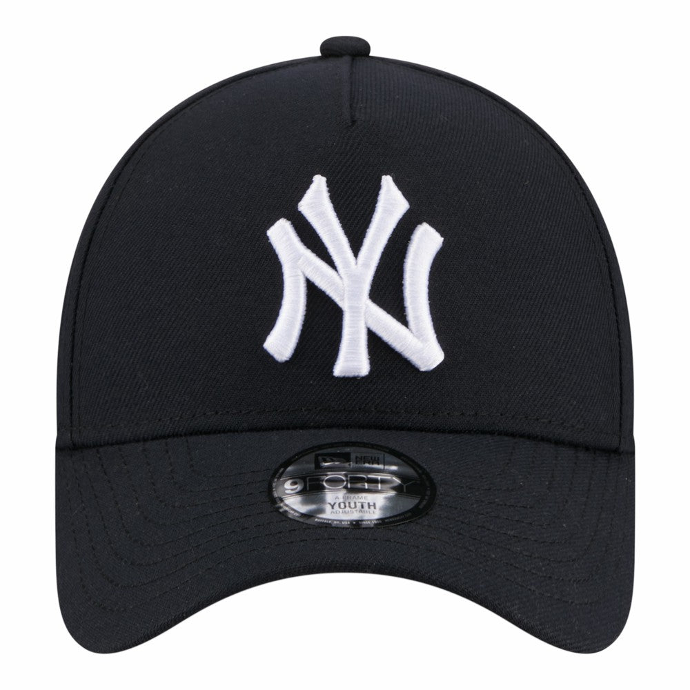 New York Yankees New Era Youth 9FORTY A-Frame Adjustable Hat - Navy - New Era Discount