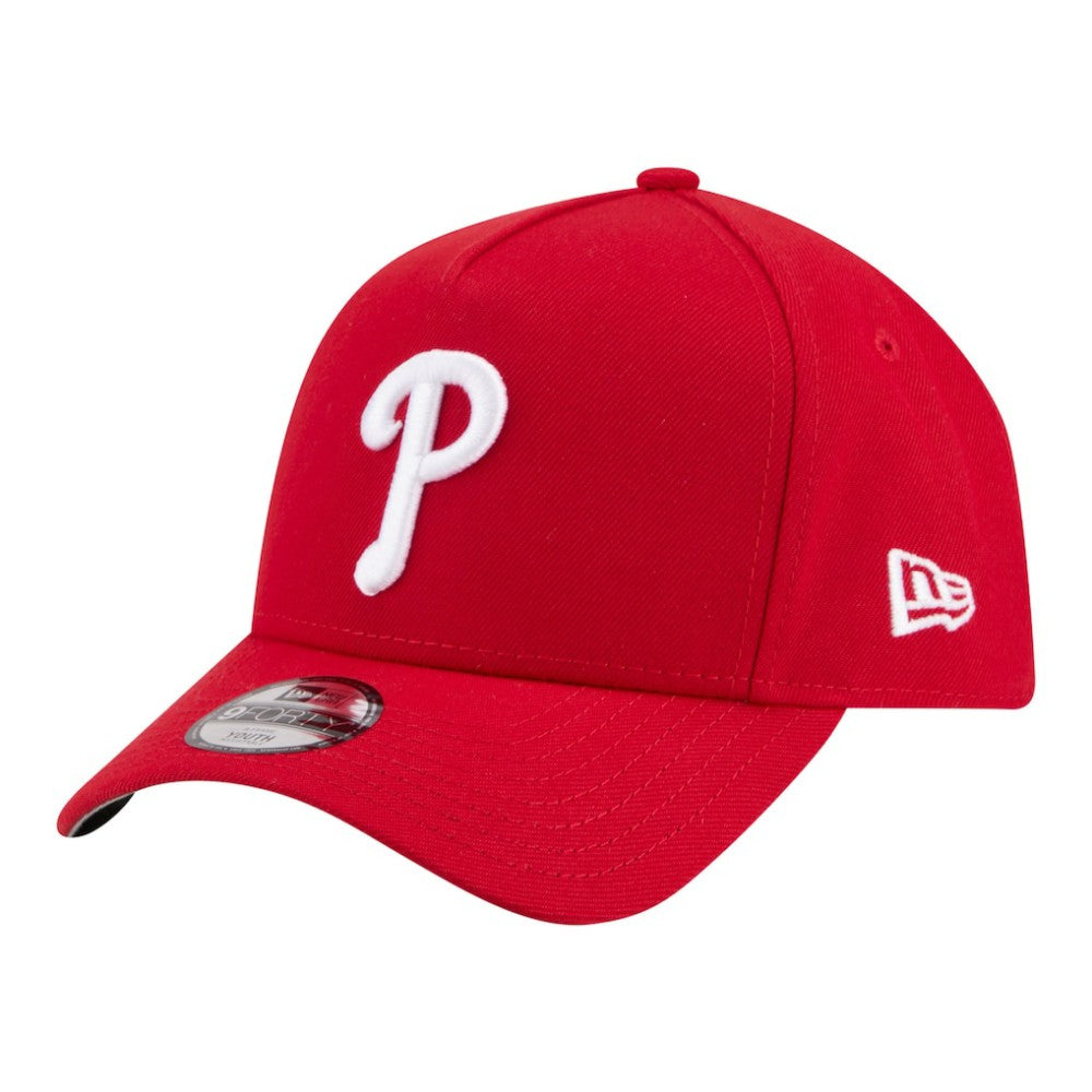 Philadelphia Phillies New Era Youth 9FORTY A-Frame Adjustable Hat - Red - New Era Online
