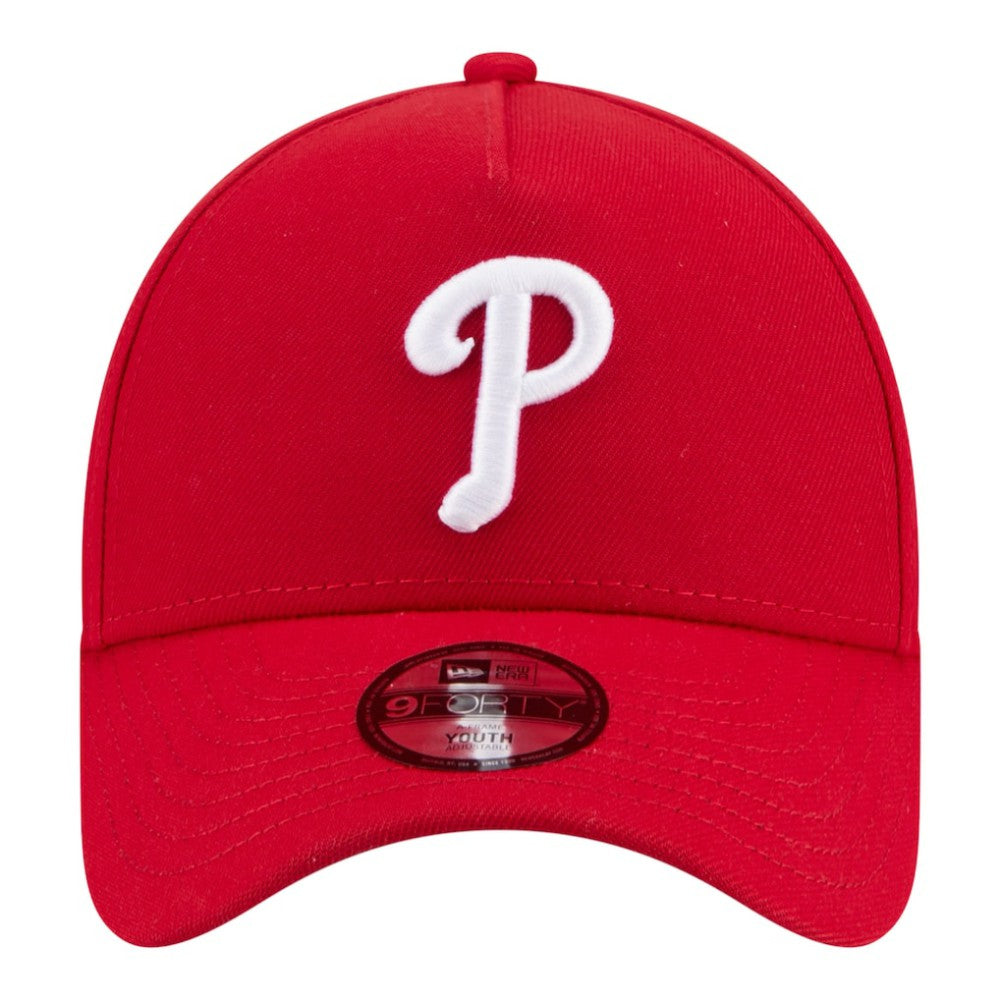 Philadelphia Phillies New Era Youth 9FORTY A-Frame Adjustable Hat - Red - New Era Online