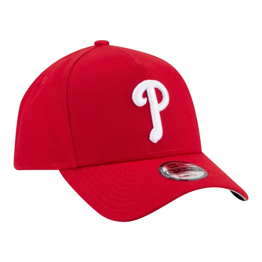 Philadelphia Phillies New Era Youth 9FORTY A-Frame Adjustable Hat - Red - New Era Online