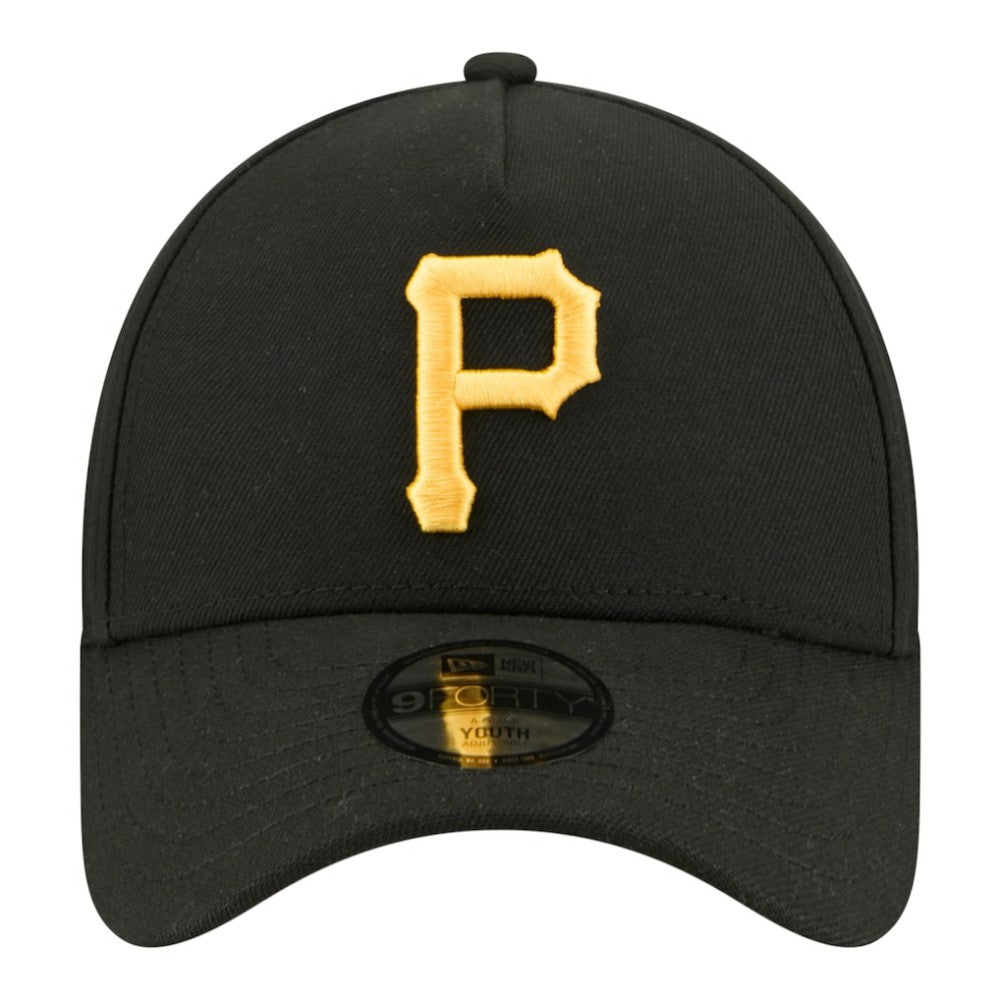 Pittsburgh Pirates New Era Youth 9FORTY A-Frame Adjustable Hat - Black - New Era Online
