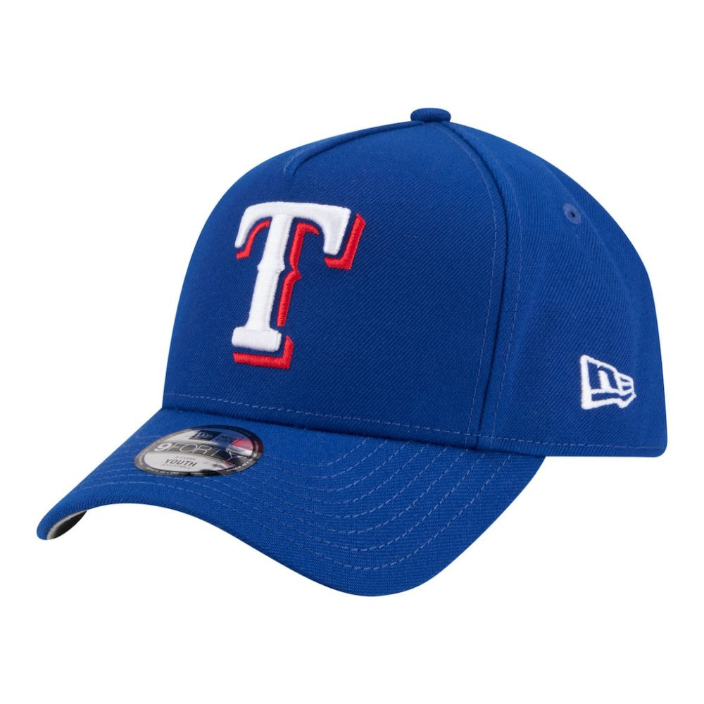 Texas Rangers New Era Youth 9FORTY A-Frame Adjustable Hat - Royal - New Era Discount
