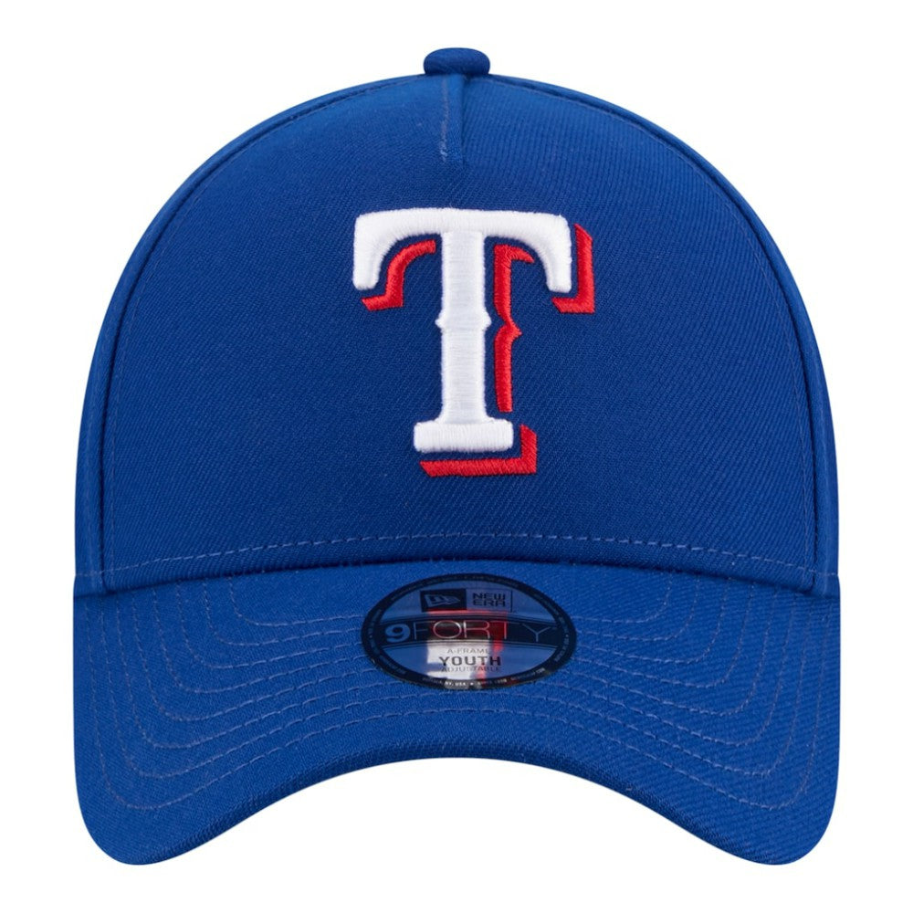Texas Rangers New Era Youth 9FORTY A-Frame Adjustable Hat - Royal - New Era Discount