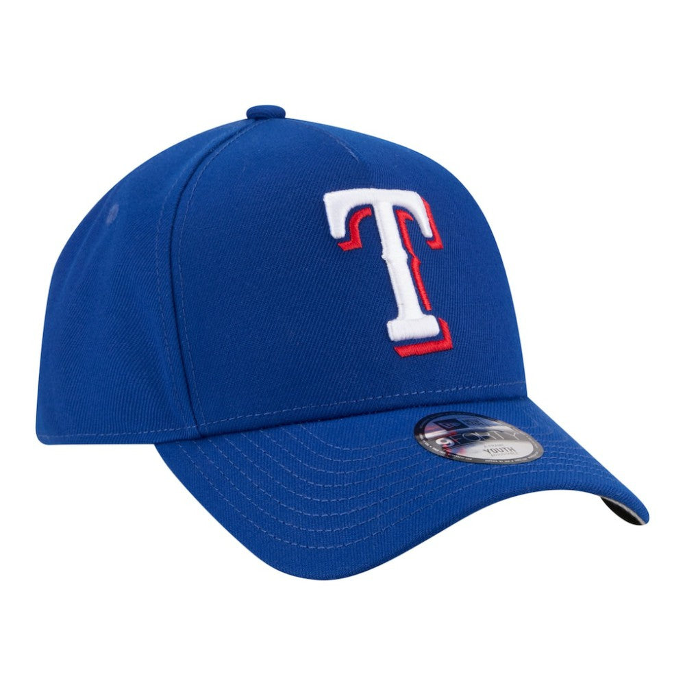 Texas Rangers New Era Youth 9FORTY A-Frame Adjustable Hat - Royal - New Era Discount
