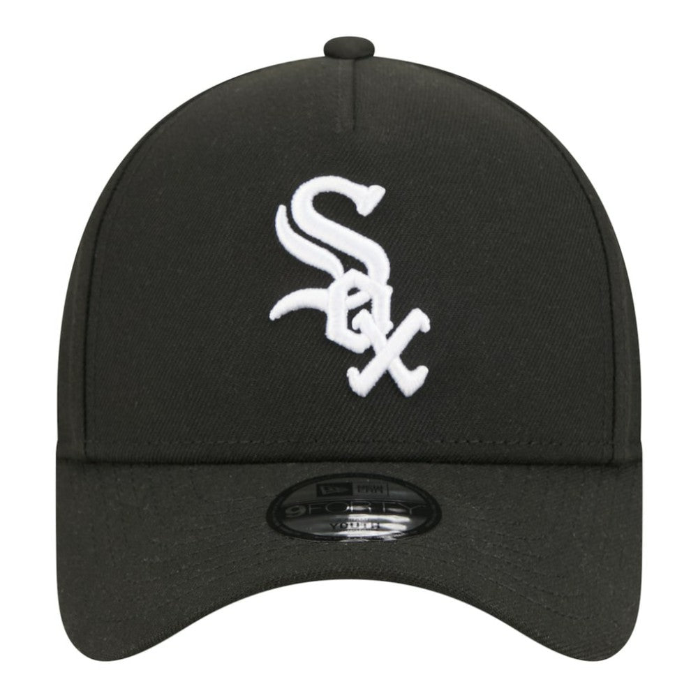 Chicago White Sox New Era Youth 9FORTY A-Frame Adjustable Hat - Black - New Era Lifestyle