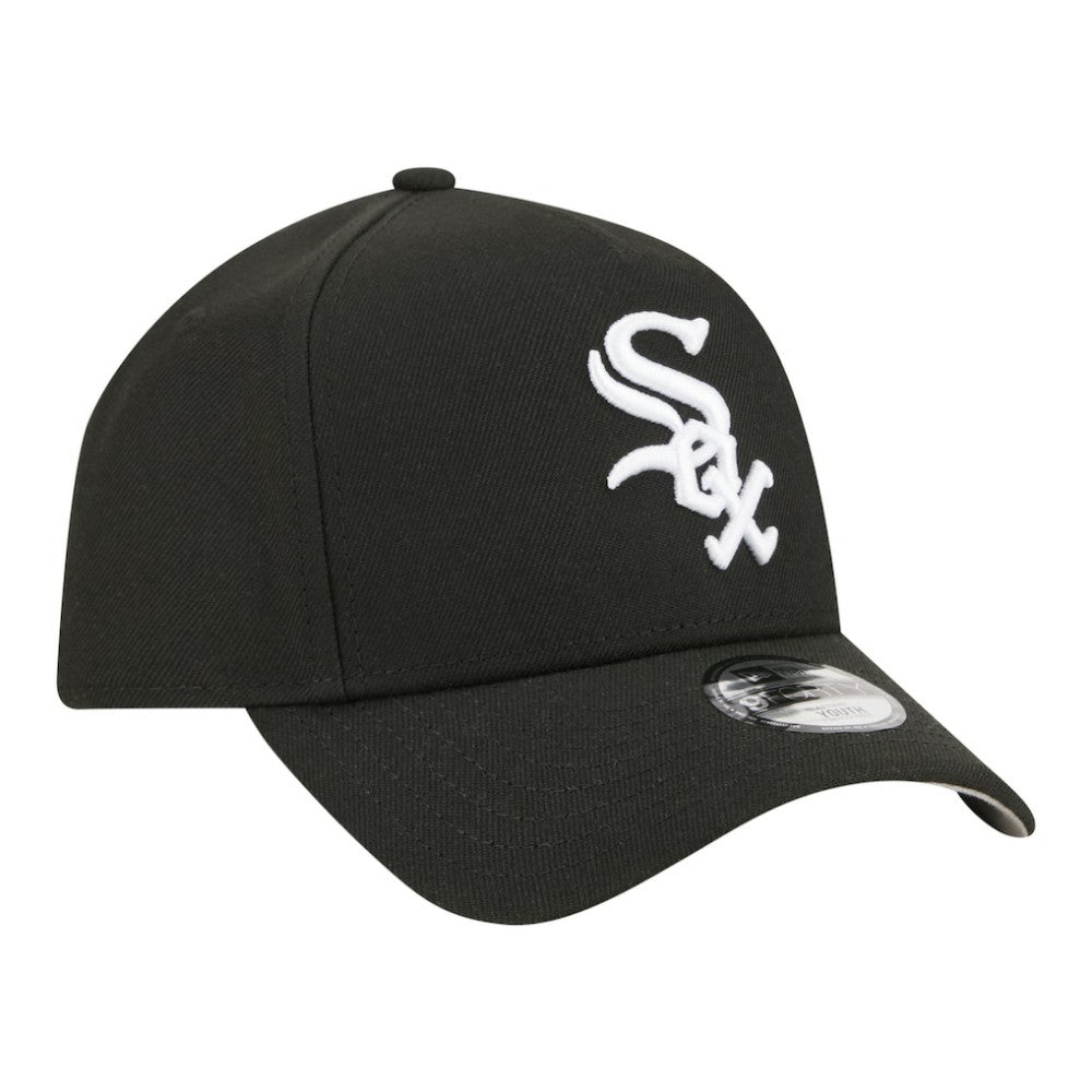 Chicago White Sox New Era Youth 9FORTY A-Frame Adjustable Hat - Black - New Era Lifestyle