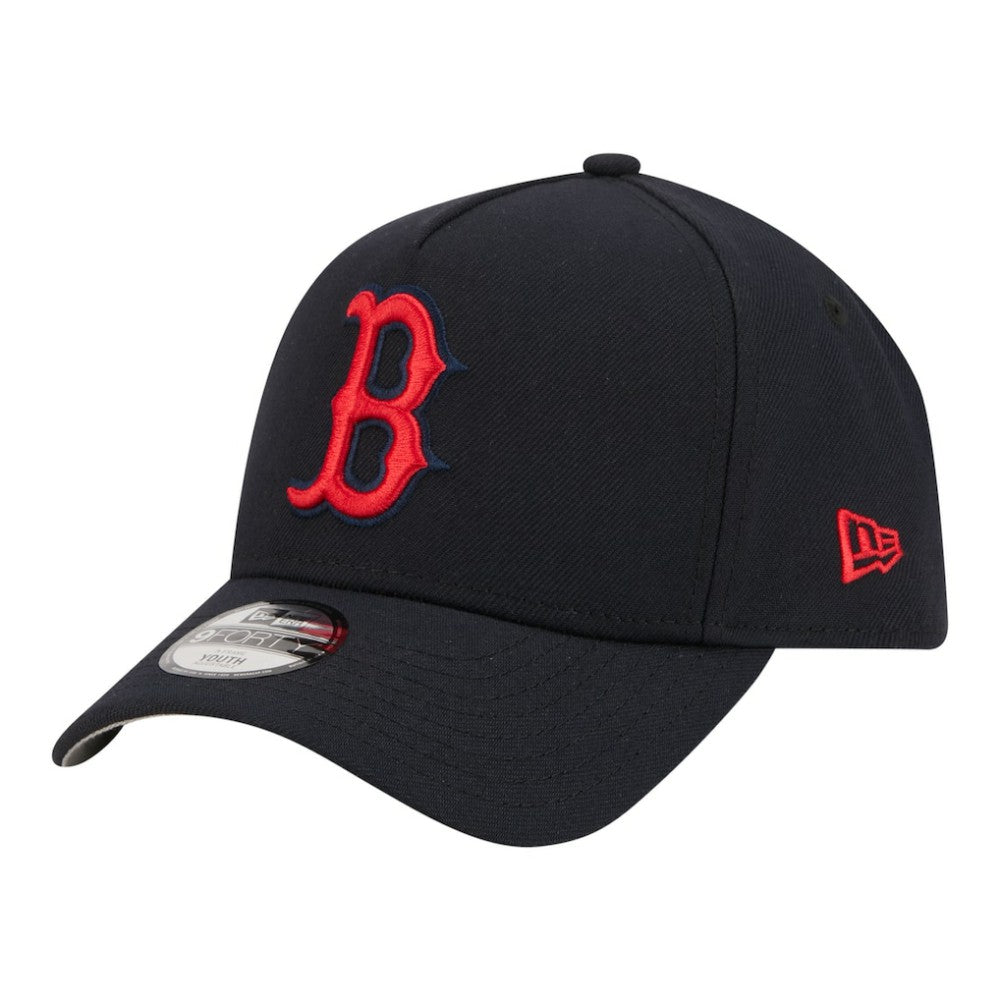 Boston Red Sox New Era Youth 9FORTY A-Frame Adjustable Hat - Navy - New Era Lifestyle