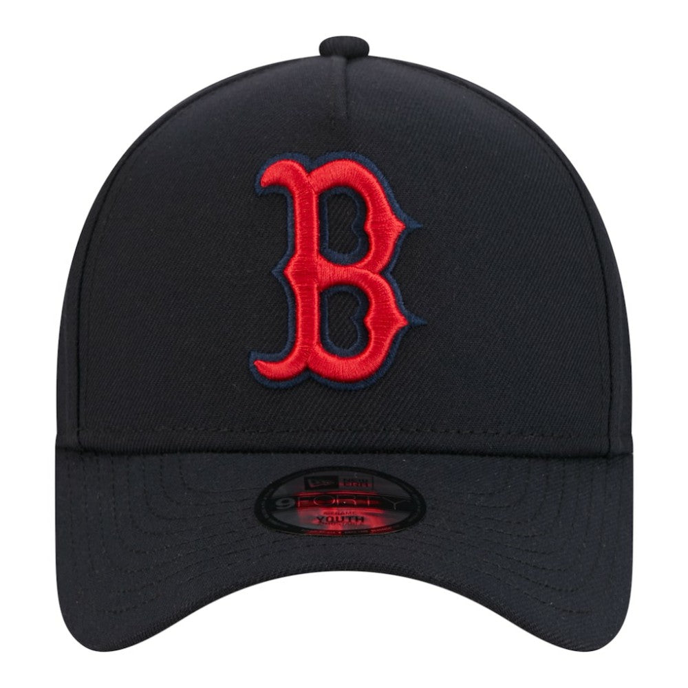 Boston Red Sox New Era Youth 9FORTY A-Frame Adjustable Hat - Navy - New Era Lifestyle