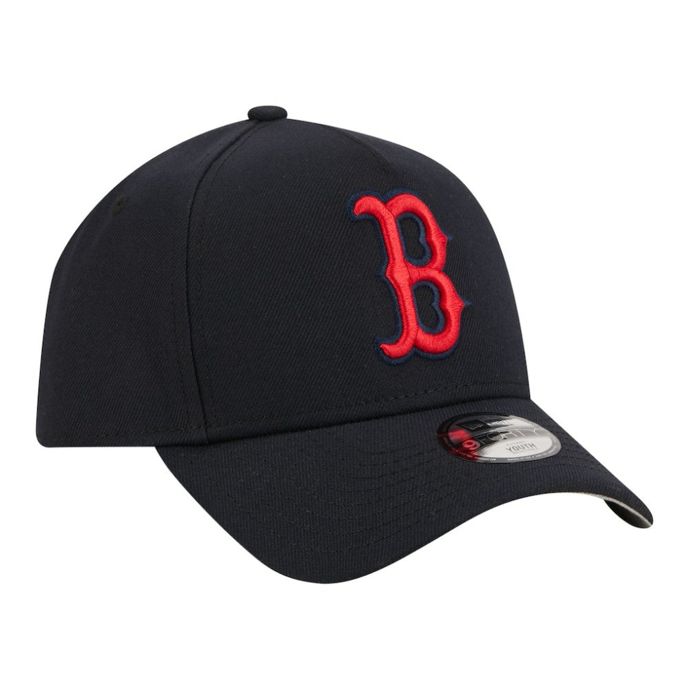Boston Red Sox New Era Youth 9FORTY A-Frame Adjustable Hat - Navy - New Era Lifestyle