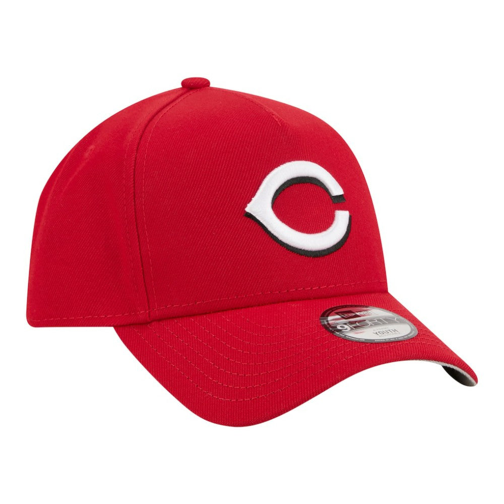 Cincinnati Reds New Era Youth 9FORTY A-Frame Adjustable Hat - Red - New Era Sale