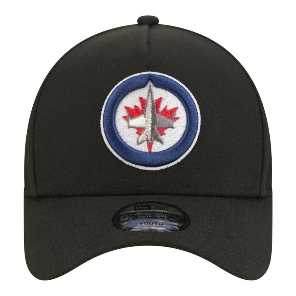 Winnipeg Jets New Era Youth 9FORTY A-Frame Adjustable Hat - Black - NHL 203773481