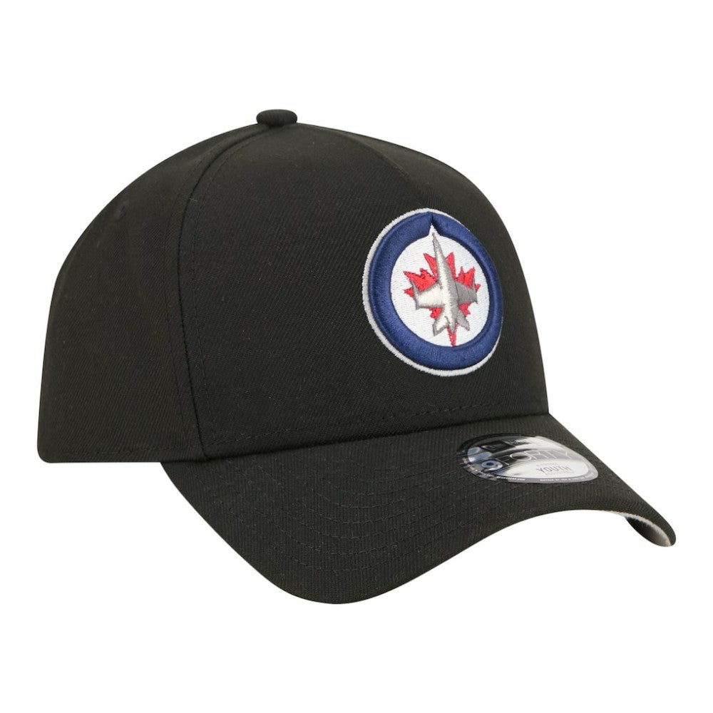 Winnipeg Jets New Era Youth 9FORTY A-Frame Adjustable Hat - Black - NHL 203773481