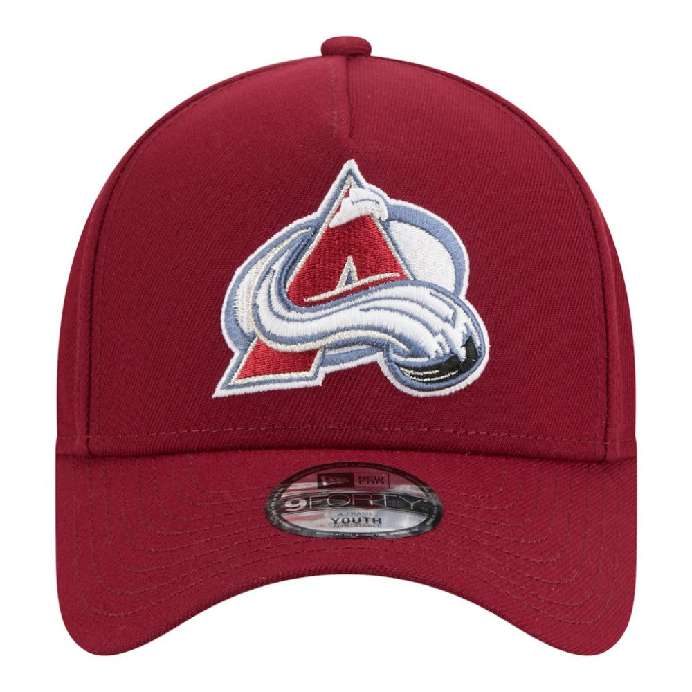 Colorado Avalanche New Era Youth 9FORTY A-Frame Adjustable Hat - Burgundy - NHL 203773483