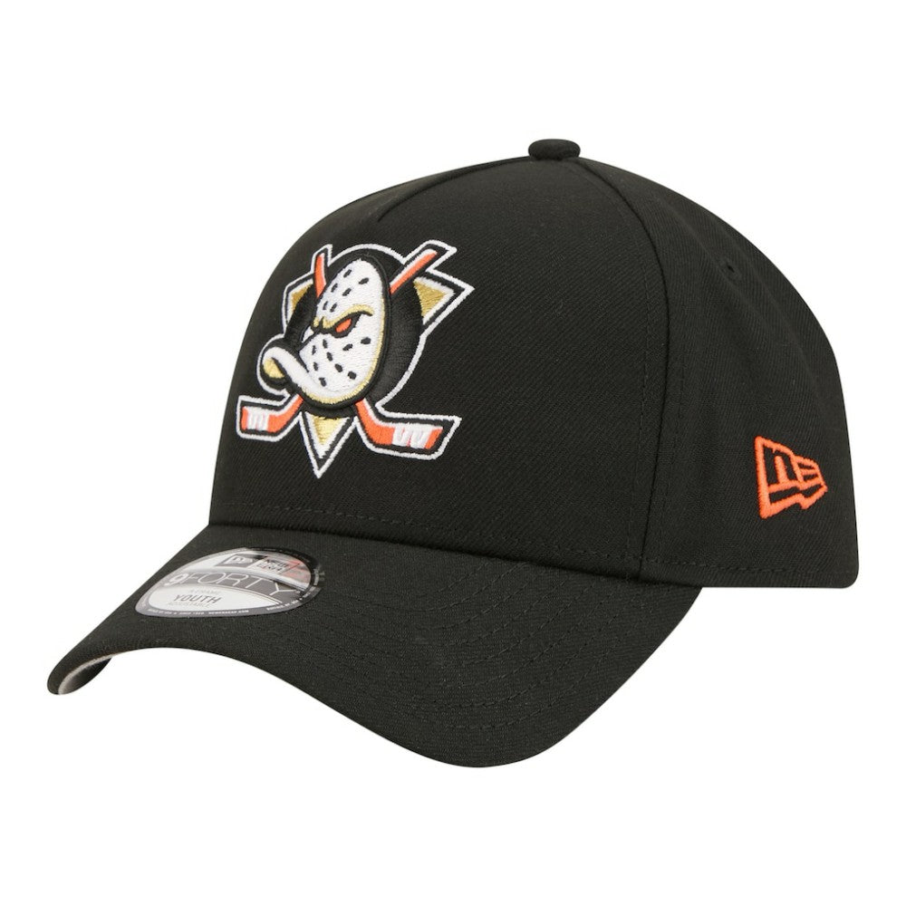 Anaheim Ducks New Era Youth 9FORTY A-Frame Adjustable Hat - Black - NHL 203773490