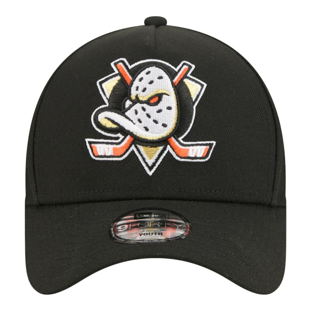 Anaheim Ducks New Era Youth 9FORTY A-Frame Adjustable Hat - Black - NHL 203773490