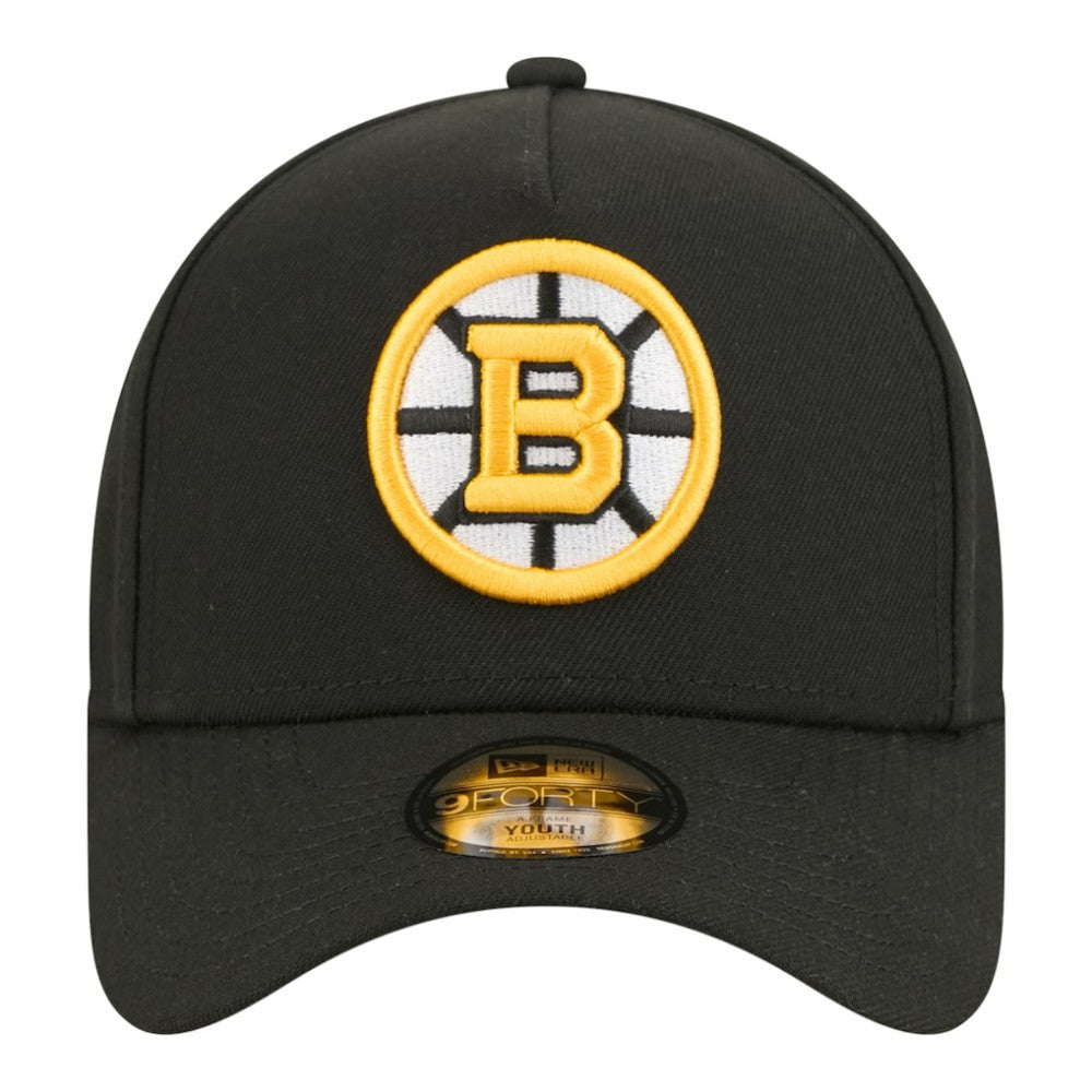 Boston Bruins New Era Youth 9FORTY A-Frame Adjustable Hat - Black - NHL 203773492