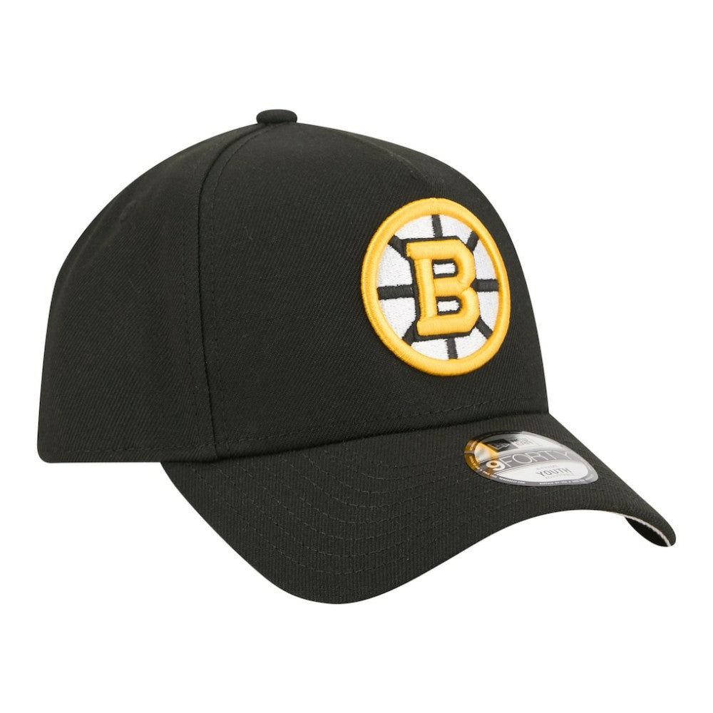 Boston Bruins New Era Youth 9FORTY A-Frame Adjustable Hat - Black - NHL 203773492