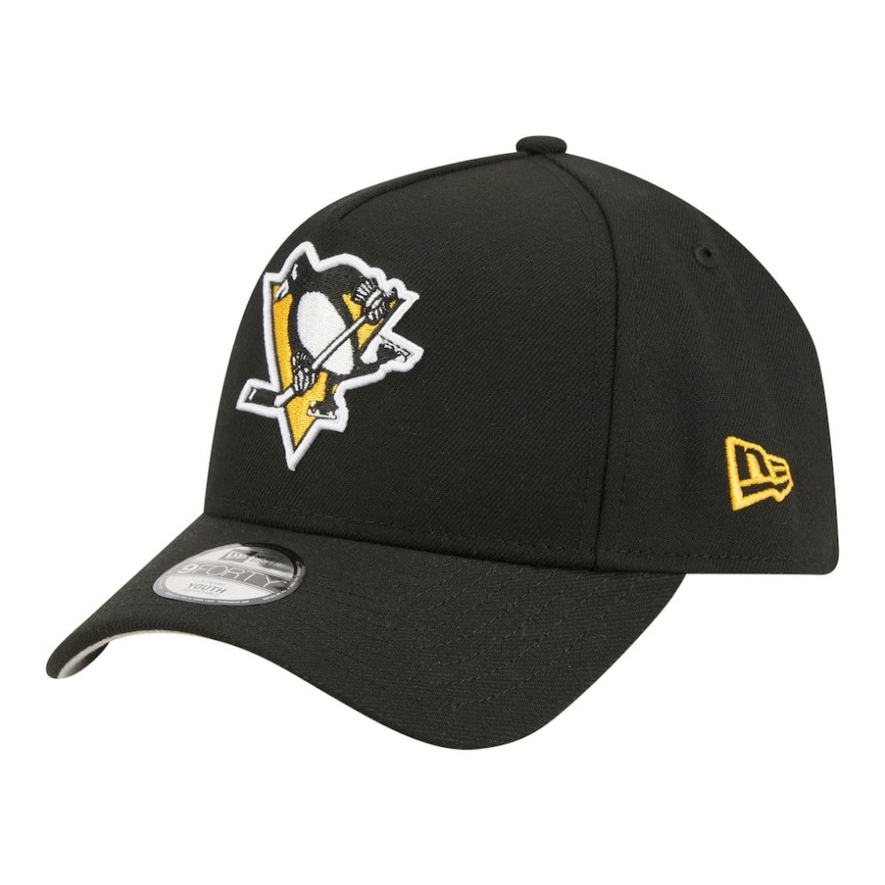 Pittsburgh Penguins New Era Youth 9FORTY A-Frame Adjustable Hat - Black - NHL 203773495